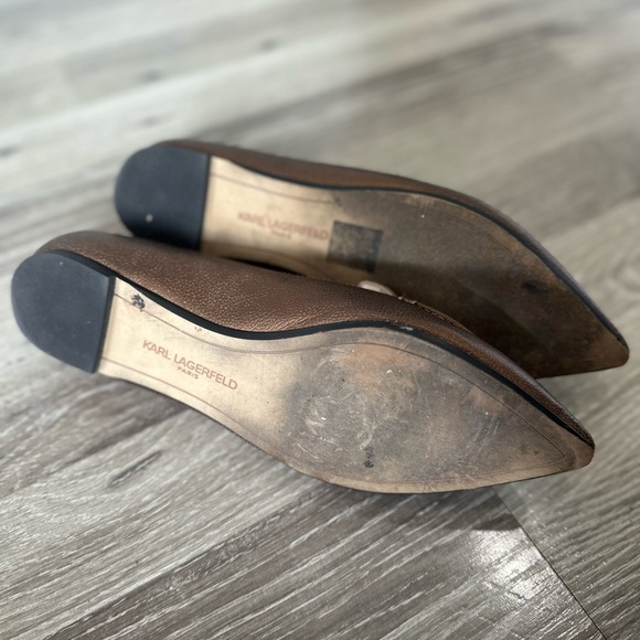 Karl Lagerfeld Brown Leather Loafers - Picture 6 of 7